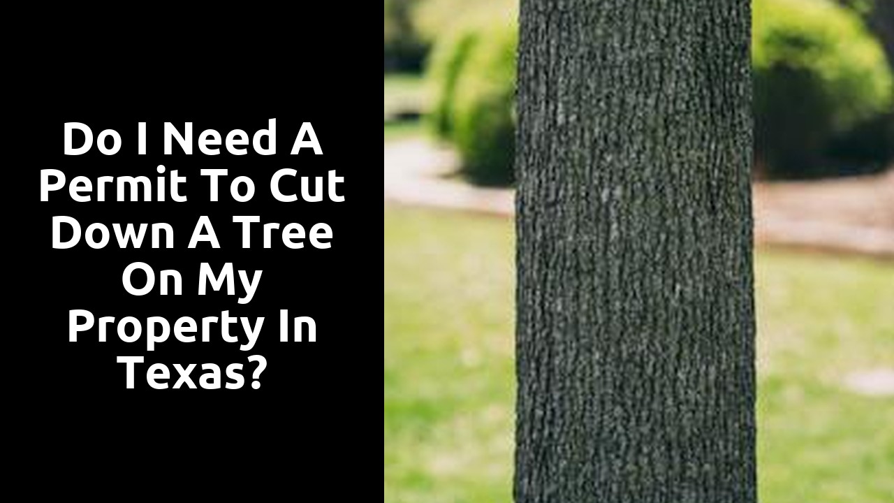 Do I need a permit to cut down a tree on my property in Texas?