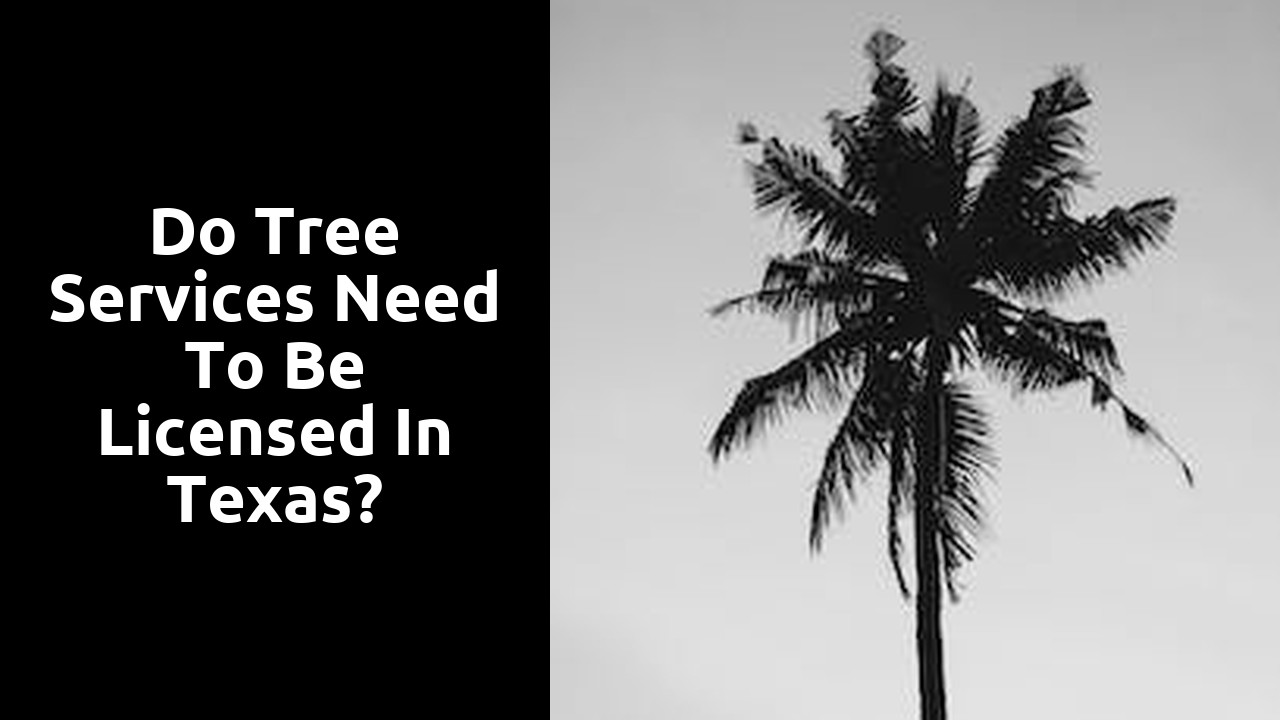 Do tree services need to be licensed in Texas?